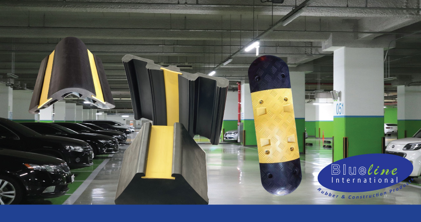 EPDM Rubber Parking Wall Guards, Corner Guards, Speed Humps and Wheel Stoppers